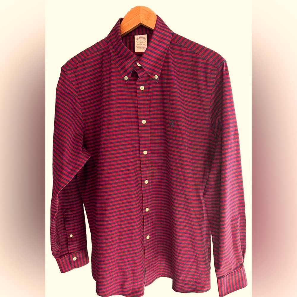 Brooks Brothers Regent Fit The Original Polo Button Down Oxford Stretch Sz L EUC